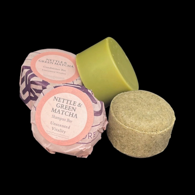 Nettle & Green Matcha Natural Unscented Vitality Shampoo Bar